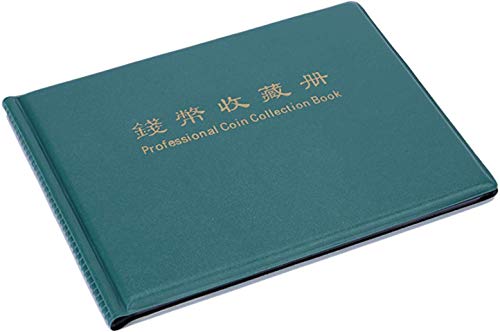 Image of 240 Pockets Coin Holder Collection Coin Storage Album Book for Collectors, Money Penny Pocket, Coin Pouch (Green)