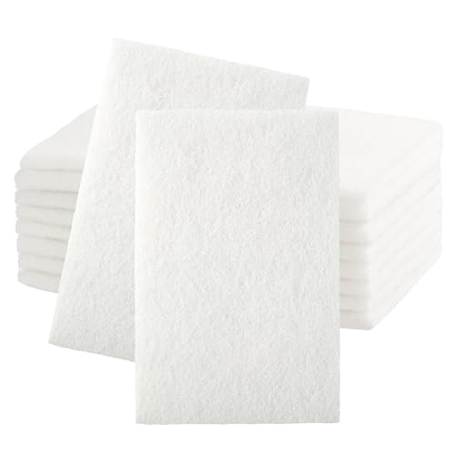 6 x 9 White Light Duty General Purpose Scuff Pads 1200 Grit 10 PCS Abrasive Pads for Final Scuffing Surface Adhesion Preparation Cleaning White Scotch Abrasive Brite Pad