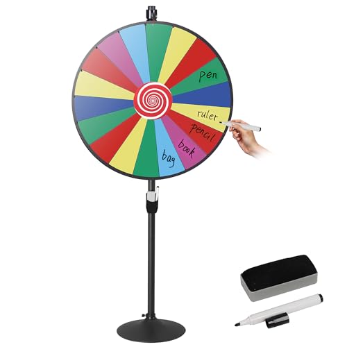 Nova Microdermabrasion 36-Inch Spinning Prize Wheel, Heavy-Duty Spinning Wheel with 18 Slots Spinning Wheel for Fortune Spinning Game Carnival & Tradeshow, Classic Series