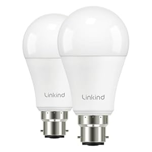 Linkind Bayonet Light Bulb 100w Equivalent,Daylight White 5000K, 13.7W 1600lm Super Bright B22d LED Bulbs,BC GLS Energy Saving Bulbs, Non-Dimmable, 2 Pack