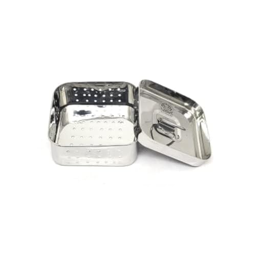 Image of Nyra Stainless Steel Square Shape Paneer Maker /Tofu Press Mould with Lid - Cheese & Paneer Maker (Large)