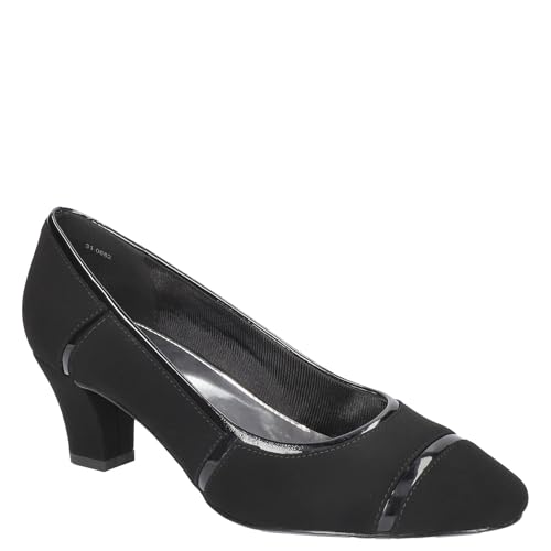 Escarpins noirs larges femme pour marcher confortablement sans douleur