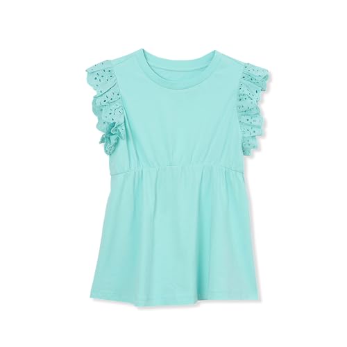 Lands' End Girls Flutter Sleeve Tiered Peasant Top