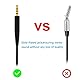 Toxaoii Ersatz-Audiokabel, 1,2 m, Schwarz, Kompatibel mit Bose QuietComfort QC45 QC35II QC35 QC25 On-Ear2 OE2 OE2i Soundlink SoundTrue NC700 Kopfhörern, 3,5 mm auf 2,5 mm AUX-Kabel mit Mikrofon