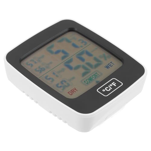 YOSADIER 大画面デジタル温湿計 屋内用ポータブル温湿計 タッチ操作対応 バックライト付き 室温管理 熱中症対策 インテリアに適したコンパク