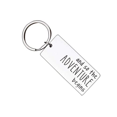 Fleure Esme New Journey-KeyChain-Retirement-Gift-College Care Package For Daughter The Adventure Begins New Job Life Next Chapter Divorce Gifts For Women Men Friends Coworkers Graduation For Him Her