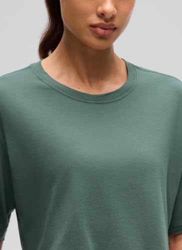 Image of CRZ YOGA Pima Cotton High Neck Crop T-Shirt
