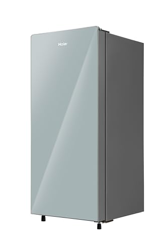 Image of Haier 190L 3 Star Direct Cool Single Door Refrigerator|Premium Glass Finish|3 Toughened Glass Shelves|Large Veg Box|1 Hour Icing Technology|Easy Clean Back (HRD-2103CMG-P, Mirror Glass)