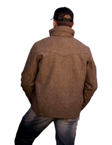 STS Ranchwear Men's Tan Tweed Wool Blend Jacket XL2