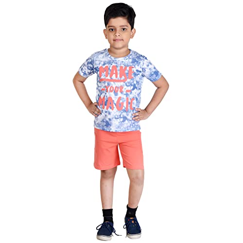 Image of Clothe Funn Boys Printed Cotton Half Sleeves T-Shirt & Shorts Set