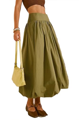 Amazon.com: Women's Bubble Maxi Skirts A Line Long Skirt,Bubble