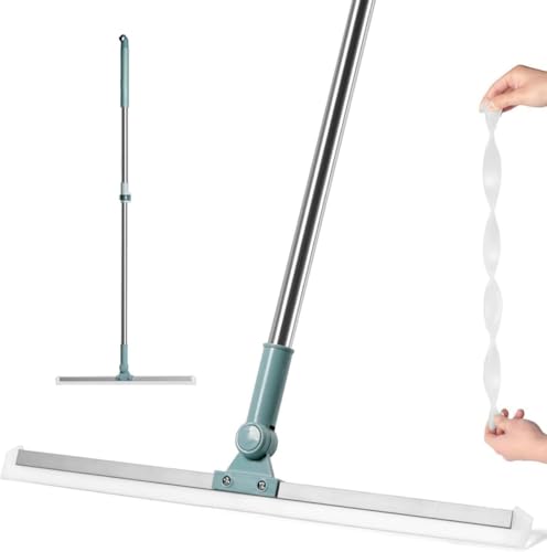 Image of Magic Broom Sweeper for Floor Cleaning - Multifunctional Silicone Wiper Mop with Extendable Handle - Wet & Dry Use - Bathroom Floor Wiper & Window Squeegee Viper for Home(Green)