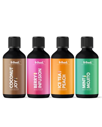 frihed. Sauna Infusion Flow Infusion for All Sauna Types Trendy Sauna Fragrance Extra High-Quality Oil Gift Idea Set of 4