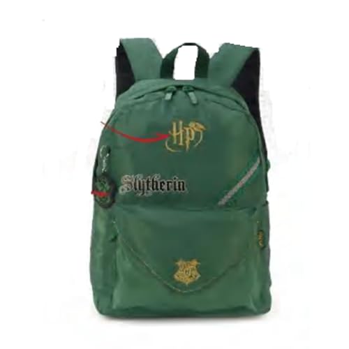 Mochila Escolar, Harry Potter, G,Verde - Luxcel