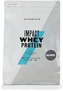 Myprotein Impact Whey Protein Blend, Unflavored, 2.2 lbs (40 Servings)