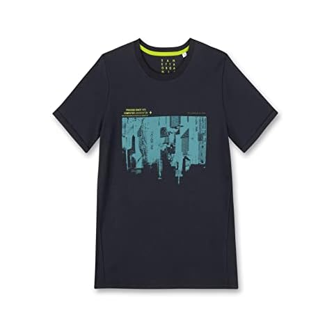 Sanetta Jungen 245275 Pyjamaoberteil, Graphite Blue, 140 Cover