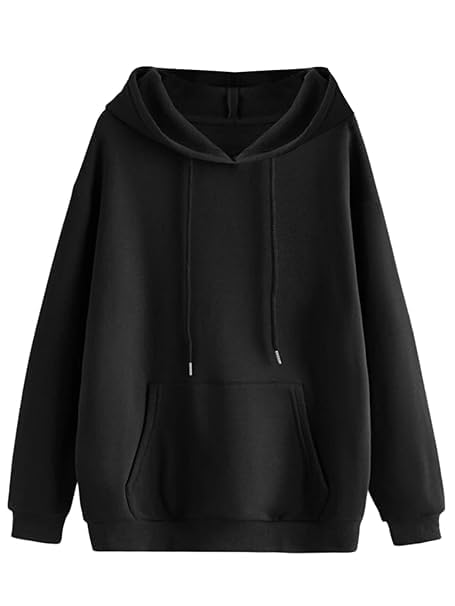 Back Printed Hooded Sweatshirt Hoody Oversize Loose Fit Fleece Stylish Hoodie Jumper Sweatshirts Winter Wear for Women-image-0