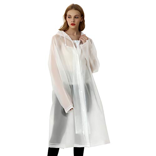 Raincoat EVA Rain Coats Waterproof Rain Poncho (Large-Button)