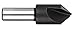 Titan CD51014 Machine Countersink, High Speed Steel, 82 Degree Angle, 1/4" Size, 3/16" Shank Diameter, 1-7/16" Overall Length