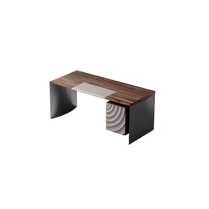 FEELIN Computer Desk Standing Desk Walnut Desk Company Boss Office Desk Elegant Chairman Desk Study Room with Modern
