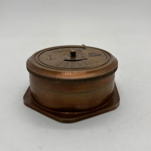Brújula de Latón Antiguo Náutica Tamaño Bolsillo Vintage miniatura 6