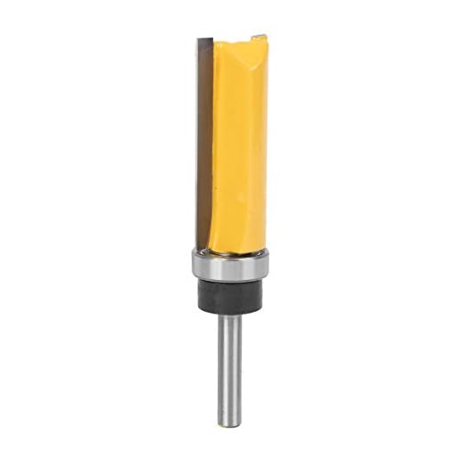 Träbearbetning Frässkärare, 1/4-tums skaft kolstål lager flush Trim Router Bit snickarverktyg för slotting trimning 6x19x50.8mm