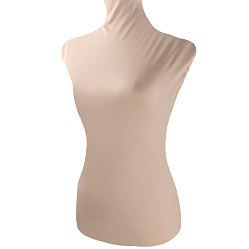 NAVADEAL Hellhautfarbener Lycra-Stoffbezug, für Modedesigner, Einzelhandel, Boutique, Store, Kleiderform, Schnuller, Bezug (Schaufensterpuppe nicht im Lieferumfang enthalten), 100% handgefertigt NAVADEAL Hellhautfarbener Lycra-Stoffbezug, für Modedesigner, Einzelhandel, Boutique, Store, Kleiderform, Schnuller, Bezug (Schaufensterpuppe nicht im Lieferumfang enthalten), 100% handgefertigt