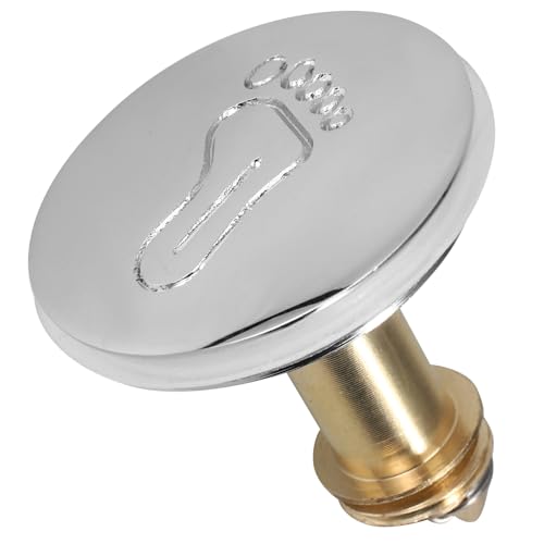 POPETPOP 浴室用下水?跳盖 孔径洗面台栓 バスタブ排水栓 交換用プラグ 押しボタン式 抗錆芯シンプル設計 清掃簡単