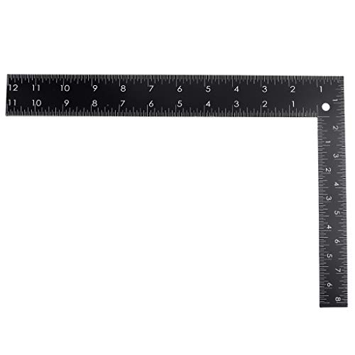 QINREN Metal L-Square Shape Patchwork Ruler for Tailor Garment Pattern Making Craft,L-Shaped Ruler 20x30cm,Metal