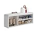 Shoe Shelf Ławka Na Buty, Wielofunkcyjna Półka Na Buty Z Litego Drewna, Oszczędzający Miejsce Organizer Na Buty W Pomieszczeniach(Color:biały)