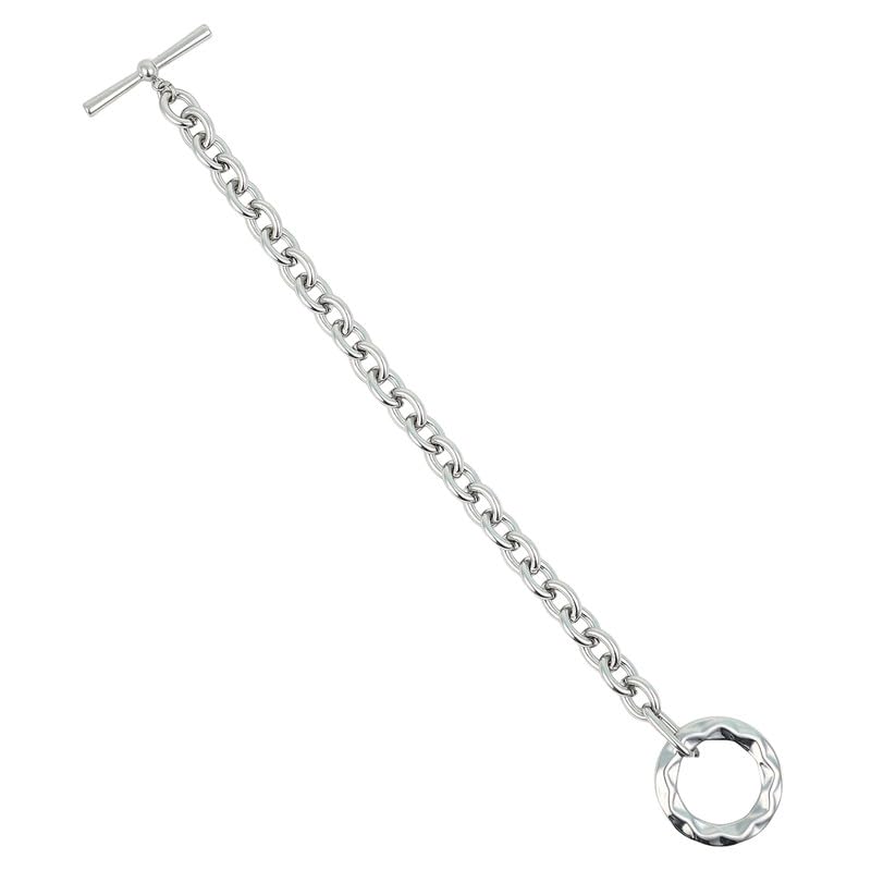french accent Men's The Sol Halo Link Bracelet For Casual Wear | Metallic Silver Colour | Alloy Material | Interlock Closure | Metallic Link | Fashion Bracelet For Man & Boys-picture-23