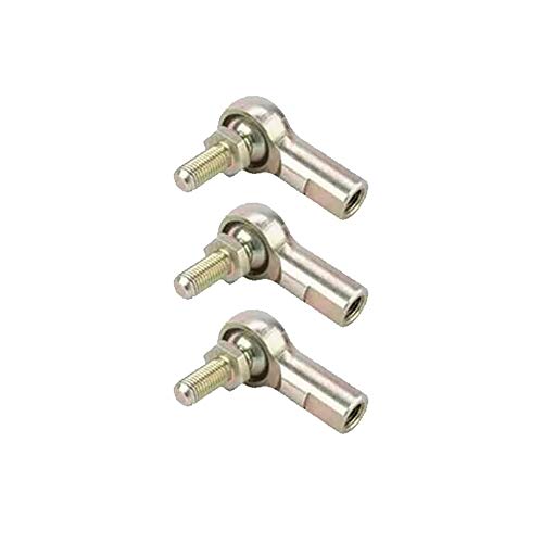 Speedway Motors Steel 5/8 Inch RH Female Heim Joint Rod Ends with Stud PTFE Lined Zinc Plated Universal Fit Suspension or Linkage Hardware, Comes in a Pack of 3