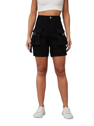 Image of Dolce Crudo Women's Regular High Rise Stretchable Denim Shorts