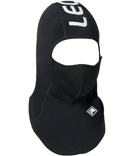 LECAGE Balaclava Ski Face Mask,Magnetic Neck Warm Head Cover Winter Sports Windproof for Men/Women Motorcycle Snowboard, Black, One Size