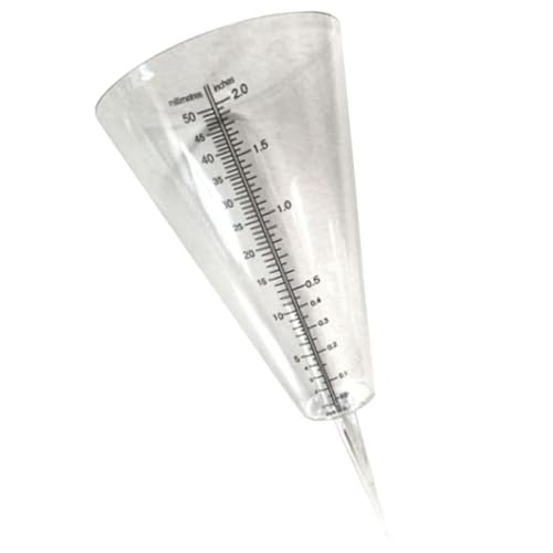 Hemoton Rain Gauge with Scale Transparent Cone Measuring Tool for Lawn and Garden Durable Outdoor Supply for Accurate Rain Measurement Easy to Install and Use Rain Gauge