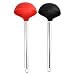 Hemoton Cucchiaio da Mestolo da 2 Pezzi Mestolo in Silicone per Minestra Cucchiaio da Mestolo da Portata in Mestolo Mestolo Cucchiaio da Minestra Grande Nero E Rosso