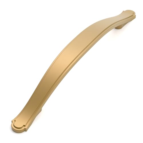 Amerdeco 10 Pack Champagne Bronze Cabinet Pulls 5 Inch(128mm) Hole Center Drawer Pulls Cabinet Hardware Kitchen Cabinet Handles for Bathroom Dresser Pulls ZH0068