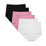 FallSweet No Show High Waist Briefs Underwear for Women Seamless Panties,Pack of 6 (Black2White2RR2,