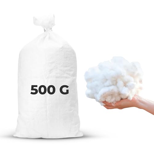 Caredeep Hollowfibre Stuffing - 500G Quality Grade for Filling Cushions, Pillows, Teddy Bear & Toy Stuffing 100% Hypoallergenic Machine Washable Polyester FillingWashable Polyester Filling.