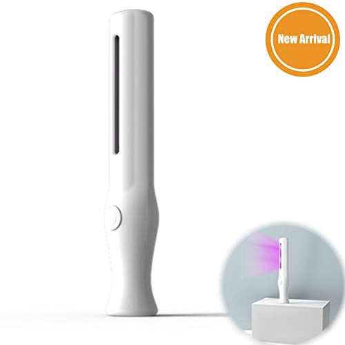 Preisvergleich Produktbild PopHMN Tragbare Uv-sterilisationslampe, Batteriebetriebenes, Keimtötendes Licht Mit Weißer Schale, EIN-knopf-desinfektionsgerät Für Die Desinfektion Von Hotels, Privathaushalten
