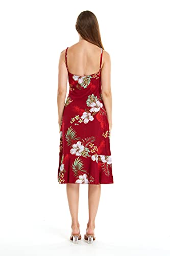Image of Matchable Family Hawaiian Luau Men Women Girl Boy Clothes in Pineapple Garden Burgundy