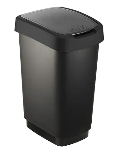 Rotho 1055508851AZ Kosz na Śmieci, Czarny, 25 l