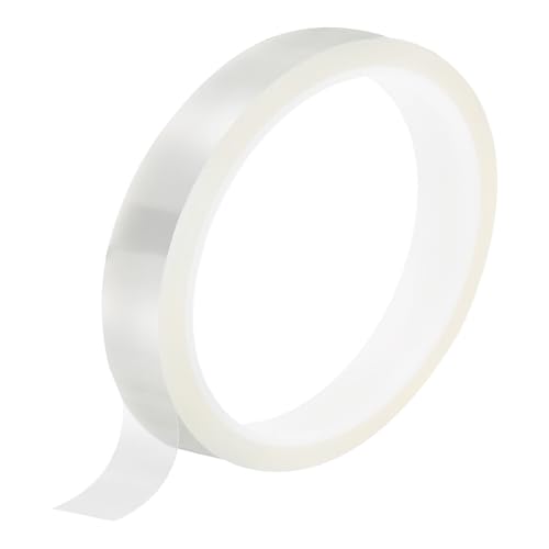 Image of uxcell Clear Heat Tape, 1 Roll 20mmx33m 108ft High Temperature Heat Resistant Tape for Sublimation,Heat Vinyl Press,Heat Transfer, Circuit Board, No Residue