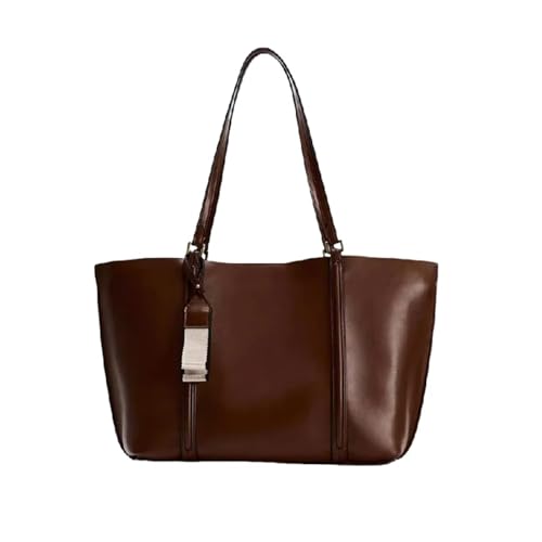 Sac cuir femme noir à bandoulière grande capacité avec poignée chic
