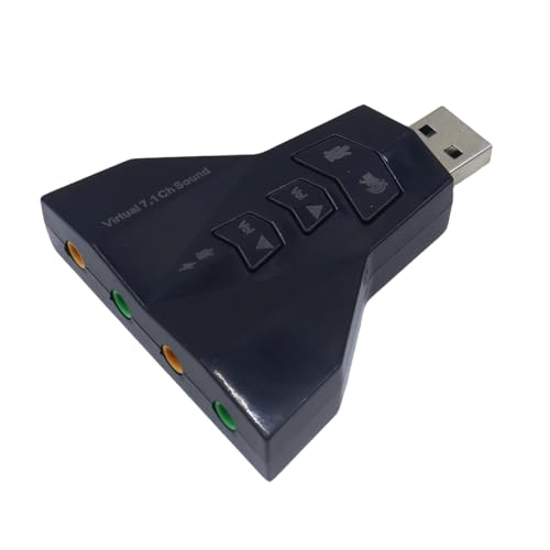 Riven Scheda audio esterna USB a 4 porte, scheda audio esterna, per Windows e Mac, per P5, P4
