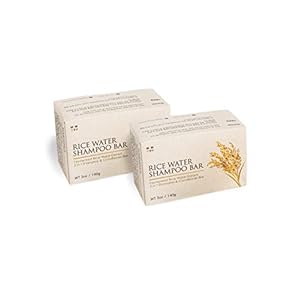 mimosu Rice Water for Hair Growth Shampoo Bar 2set – all in one Fermented Rice shampoo Bar for Strengthening Weak or Damaged Hair soap, Moisturizing, Unscented, pH Balance, Curly hair product