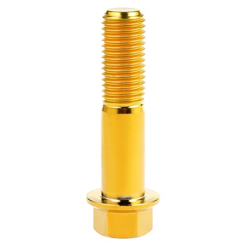 Image of Titanium Bolt Hex Small Flange Head M12x50mm Pitch 1.25, Gold | 30 35 40 45 50 55 60 65 70 75 80 85 90mm 1.25 /1.5mm Pitch Screws for Motorcycle Car Modification Pack of 4
