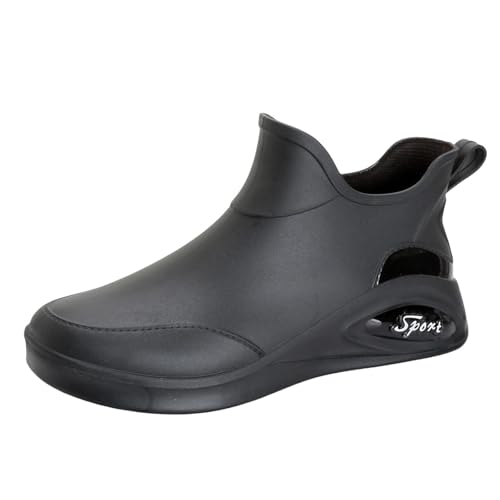 Luckywaqng Botas de lluvia para hombre, zapatos de agua, zapatos de goma, informales, moda al aire libre, trabajo de pesca, lavado de coche, cocina, no deslizantes, botas de lluvia 720, zapatos para