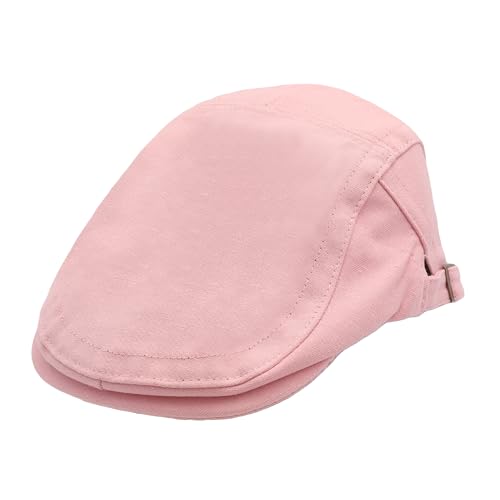 Image of ZLYC Men Cotton Flat Cap Summer Scally Ivy Gatsby Newsboy Beret Driver Cabbie Hunting Hat