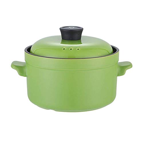 Olla de cerámica Tipo cocotte, Olla Holandesa de cerámica con Doble asa y Tapa, Olla para Sopa, Olla para Horno y vitrocerámica, 4 l - 7 (7)
